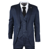 IM07 - Men's 3 Piece Navy Blue Classic Suit