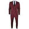 IM09 - Men's 3 Piece Burgundy Classic Suit