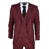 IM09 - Men's 3 Piece Burgundy Classic Suit