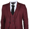 IM09 - Men's 3 Piece Burgundy Classic Suit