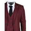 IM09 - Men's 3 Piece Burgundy Classic Suit