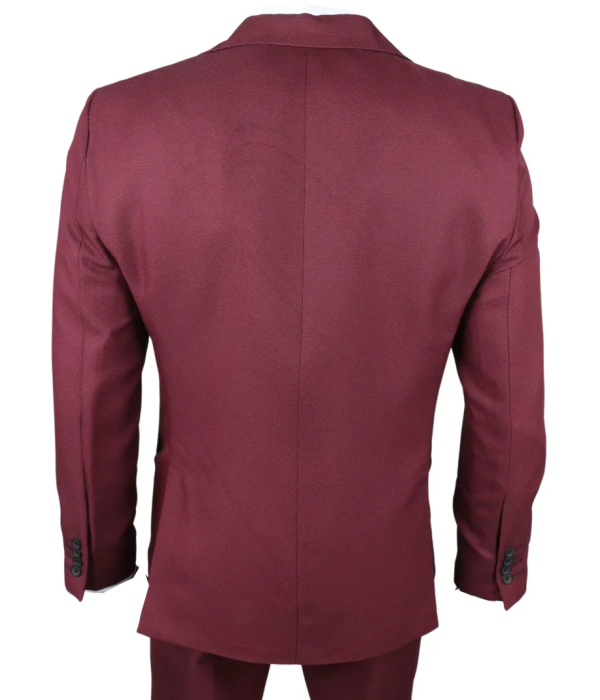 IM09 - Men's 3 Piece Burgundy Classic Suit