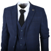 IM10 - Men's 3 Piece Navy Blue Check Suit