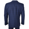 IM10 - Men's 3 Piece Navy Blue Check Suit