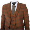 IM11 - Men's 3 Piece Brown Check Suit