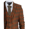 IM11 - Men's 3 Piece Brown Check Suit