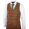 IM11 - Men's 3 Piece Brown Check Suit