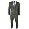 IM12 - Men's 3 Piece Green Check Suit