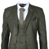 IM12 - Men's 3 Piece Green Check Suit