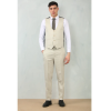 IM200 - Men's Cream Tailored Fit Wedding 3 Piece Suit