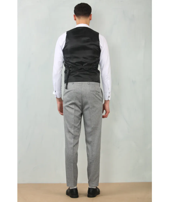 IM200 - Men's Grey Tailored Fit Wedding 3 Piece Suit