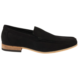 Men's Slip On Black Lightweight Suede Loafers
