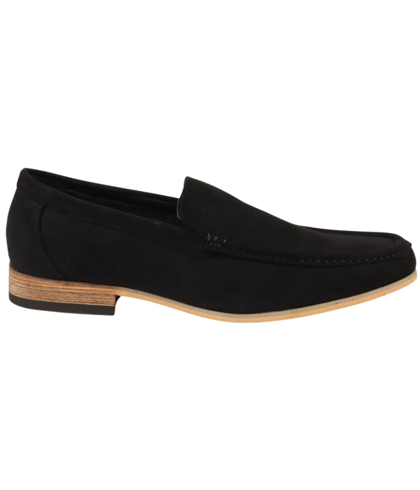 Men's Slip On Black Lightweight Suede Loafers