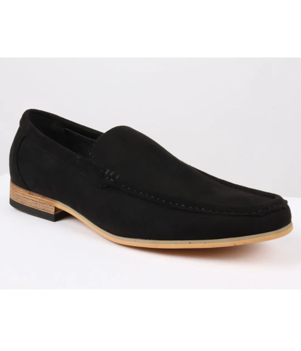 Men's Slip On Black Lightweight Suede Loafers