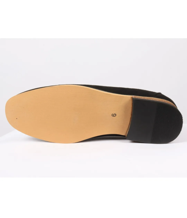 Men's Slip On Black Lightweight Suede Loafers