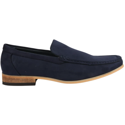 Men's Slip On Navy Lightweight Suede Loafers