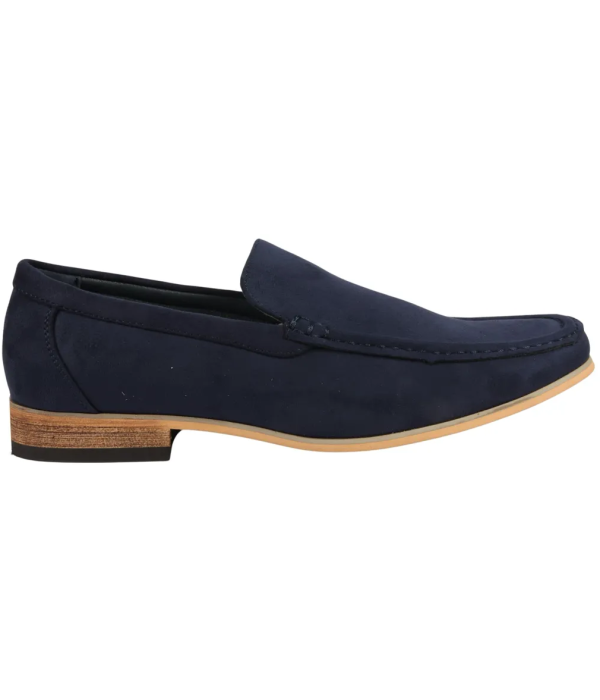 Men's Slip On Navy Lightweight Suede Loafers