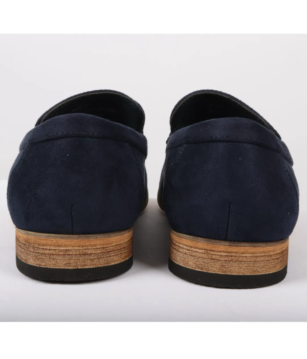 Men's Slip On Navy Lightweight Suede Loafers