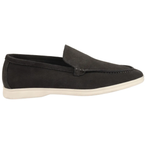 Men's Suede Black Slip On Comfort Fit Loafers