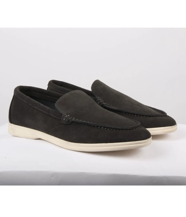 Men's Suede Black Slip On Comfort Fit Loafers
