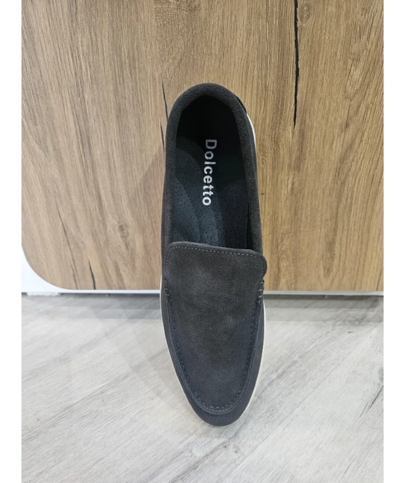 Men's Suede Black Slip On Comfort Fit Loafers