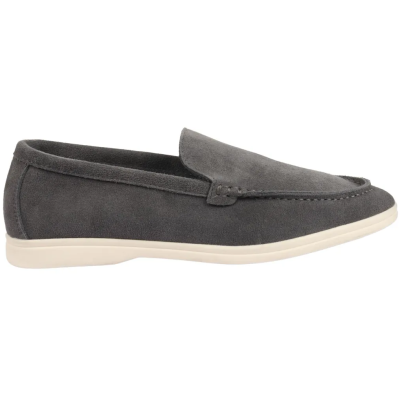 Men's Suede Grey Slip On Comfort Fit Loafers