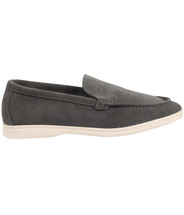 Men's Suede Grey Slip On Comfort Fit Loafers