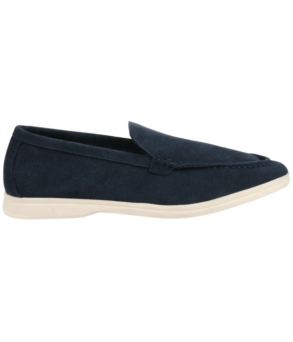 Men's Suede Navy Slip On Comfort Fit Loafers