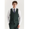Regent - Men's Green 3 Piece Prince Of Wales Checked Suit