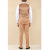 TP-23 - Men's Camel 3 Piece Linen Summer Wedding Suit