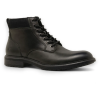 Beau - Men's Black Lace Up Side Zip Leather Chelsea Boots