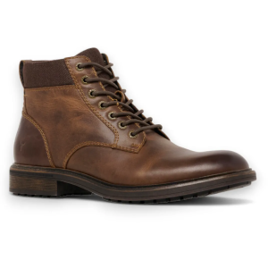 Beau - Men's Brown Lace Up Side Zip Leather Chelsea Boots