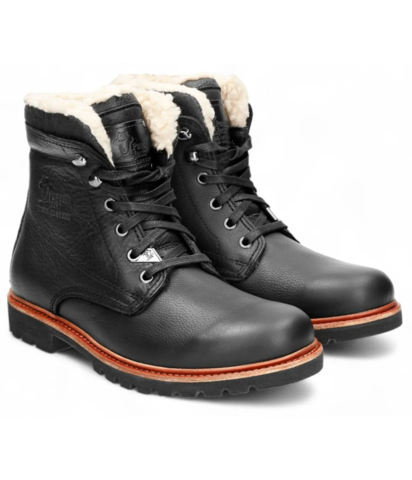 P03 Aviator - Men's Black Leather Ankle Boots