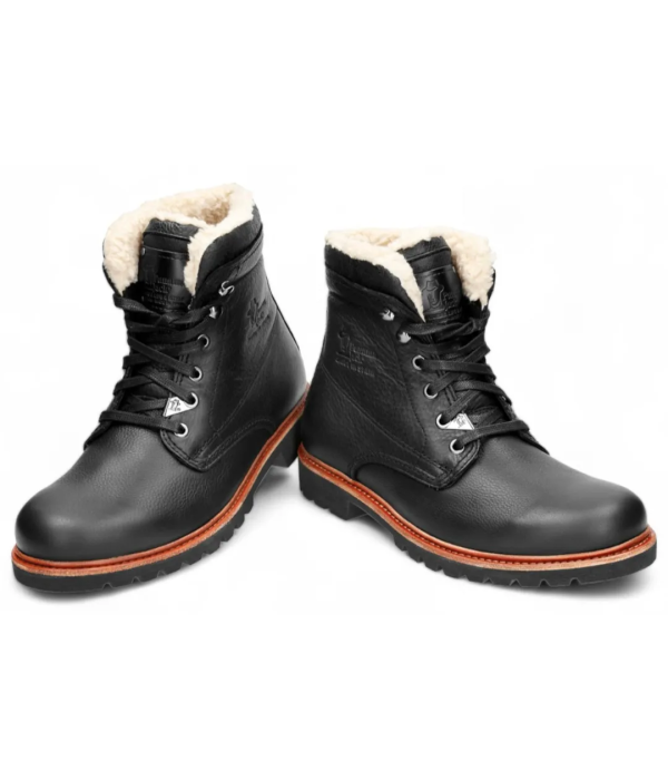 P03 Aviator - Men's Black Leather Ankle Boots