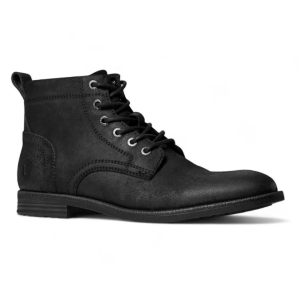 Sebastian - Men's Black Lace Up Leather Desert Boots