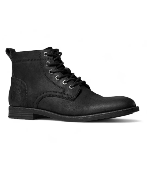 Sebastian - Men's Black Lace Up Leather Desert Boots
