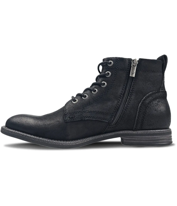 Sebastian - Men's Black Lace Up Leather Desert Boots