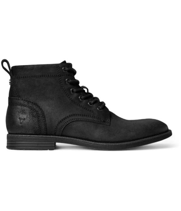 Sebastian - Men's Black Lace Up Leather Desert Boots