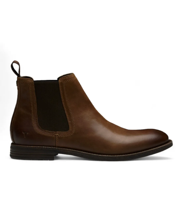 Sergio - Men's Brown Slip On Leather Chelsea Boots