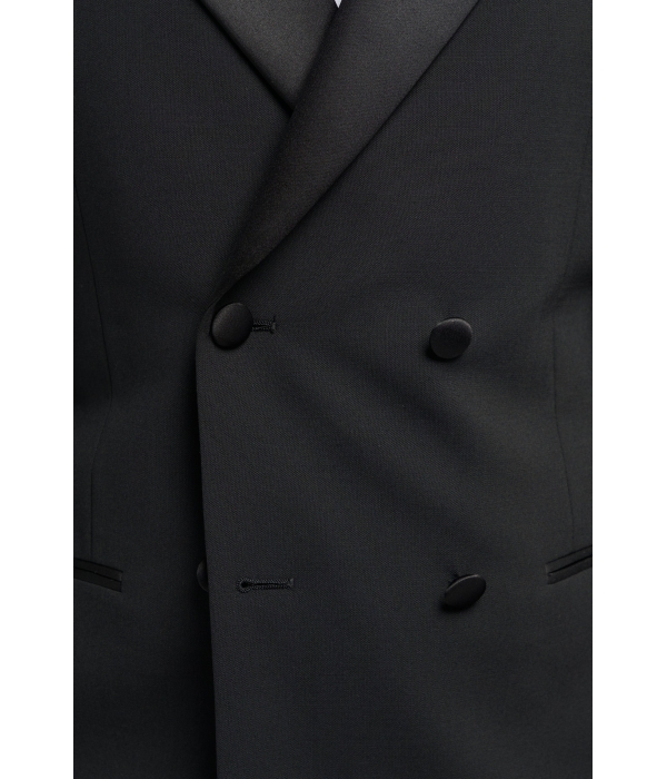 Aspen - Men's Black 2 Piece Double Breasted Tuxedo Suit