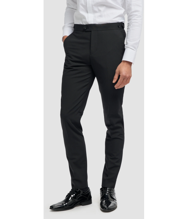 Aspen - Men's Black 2 Piece Double Breasted Tuxedo Suit