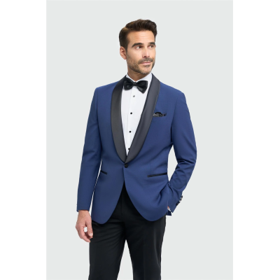 Aspen - Men's Blue 2 Piece Shawl Collar Tuxedo Suit