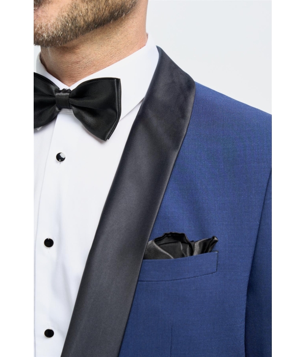 Aspen - Men's Blue 2 Piece Shawl Collar Tuxedo Suit