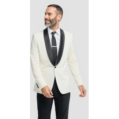 Aspen - Men's Cream 2 Piece Shawl Collar Tuxedo Suit