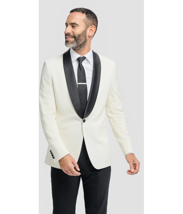 Aspen - Men's Cream 2 Piece Shawl Collar Tuxedo Suit