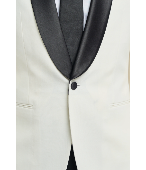 Aspen - Men's Cream 2 Piece Shawl Collar Tuxedo Suit