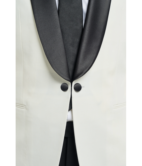 Aspen - Men's Cream 2 Piece Shawl Collar Tuxedo Suit