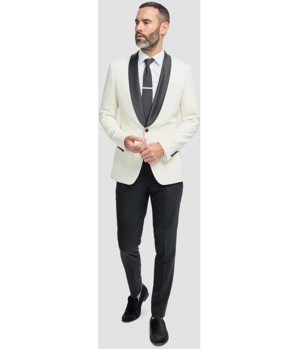 Aspen - Men's Cream 2 Piece Shawl Collar Tuxedo Suit