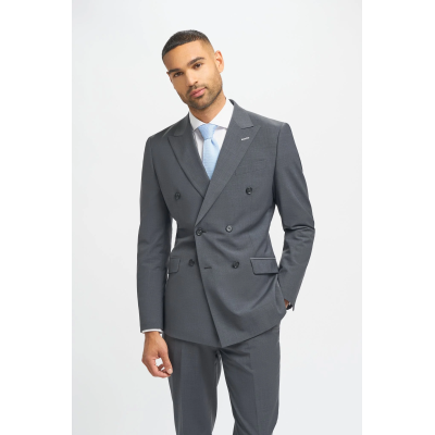 Bond - Men's Charcoal 2 Piece Double Breasted Suit