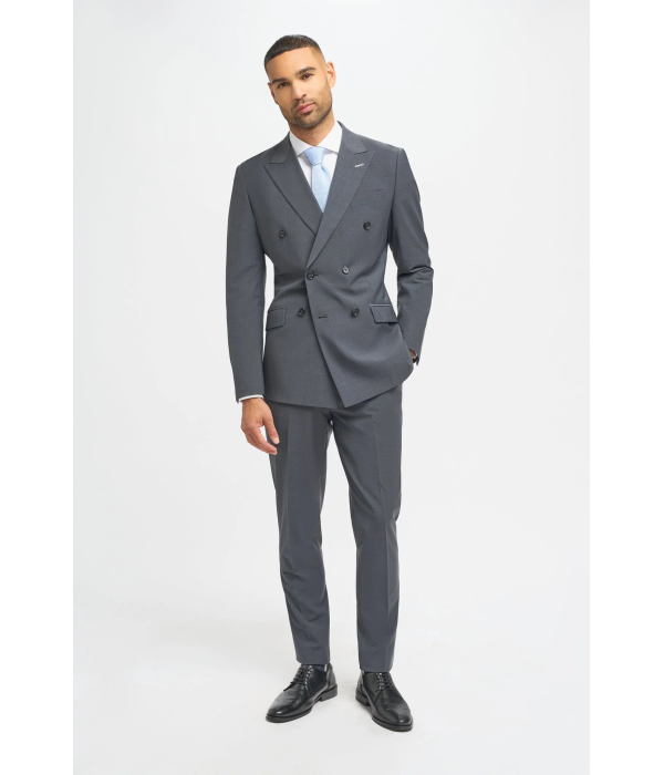 Bond - Men's Charcoal 2 Piece Double Breasted Suit